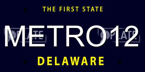 METRO12 Delaware License Plate