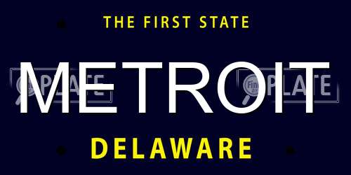 METROIT Delaware License Plate