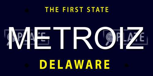 METROIZ Delaware License Plate