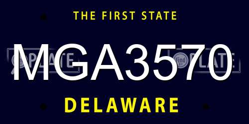 MGA3570 Delaware License Plate