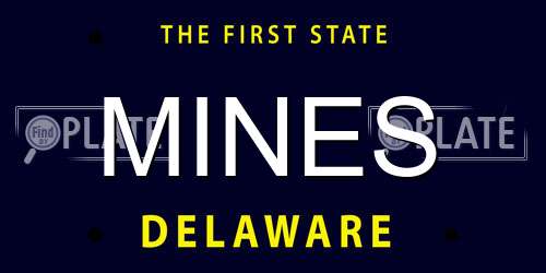 MINES Delaware License Plate