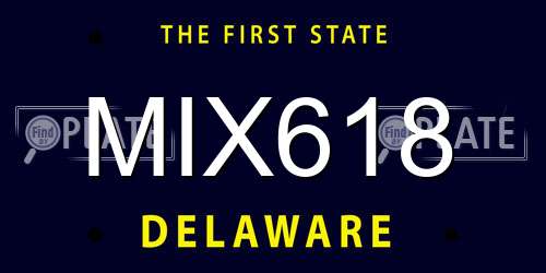 MIX618 Delaware License Plate