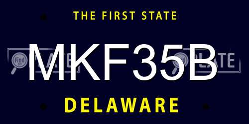 MKF35B Delaware License Plate