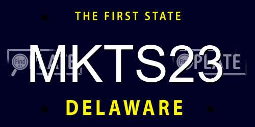 MKTS23 Delaware License Plate