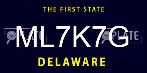 ML7K7G Delaware License Plate