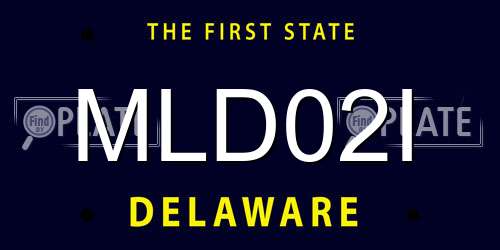 MLD02I Delaware License Plate
