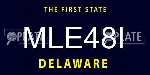 MLE48I Delaware License Plate