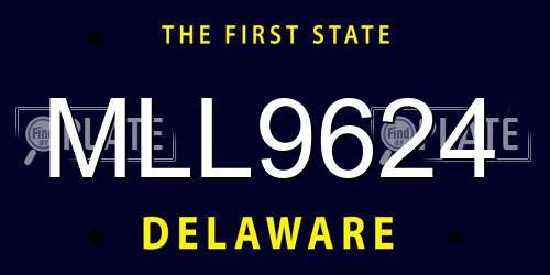 MLL9624 Delaware License Plate