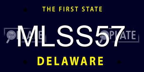 MLSS57 Delaware License Plate