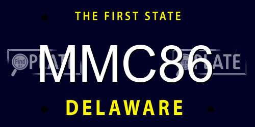 MMC86 Delaware License Plate