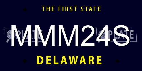 MMM24S Delaware License Plate
