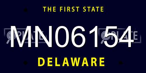 MN06154 Delaware License Plate