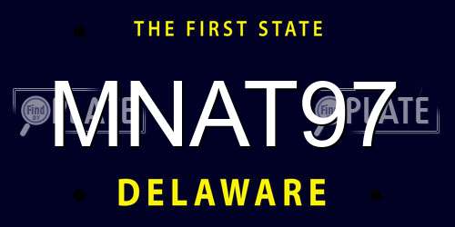 MNAT97 Delaware License Plate