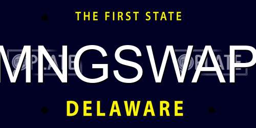 MNGSWAP Delaware License Plate