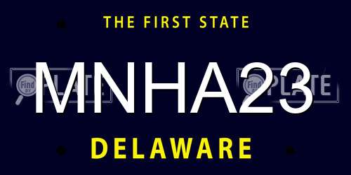 MNHA23 Delaware License Plate