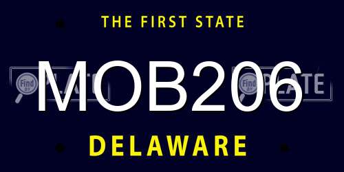 MOB206 Delaware License Plate