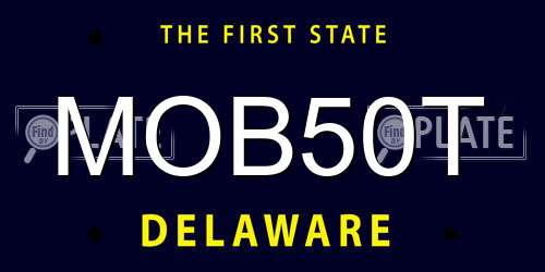 MOB50T Delaware License Plate