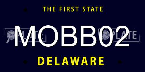 MOBB02 Delaware License Plate