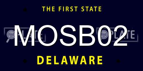 MOSB02 Delaware License Plate