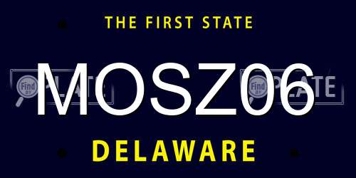 MOSZ06 Delaware License Plate