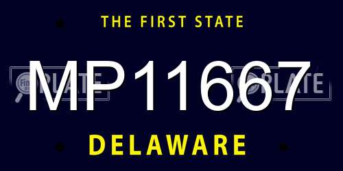 MP11667 Delaware License Plate