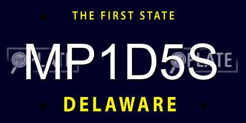 MP1D5S Delaware License Plate