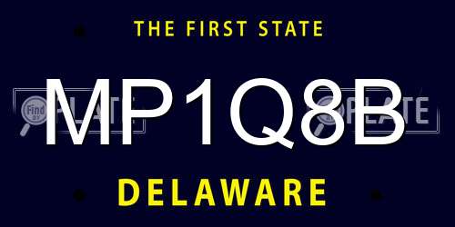 MP1Q8B Delaware License Plate