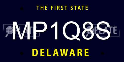 MP1Q8S Delaware License Plate