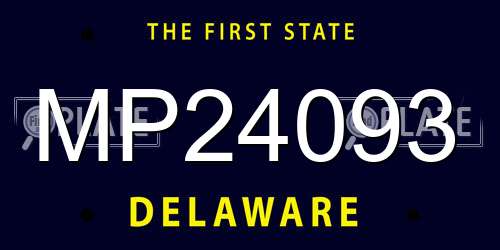 MP24093 Delaware License Plate