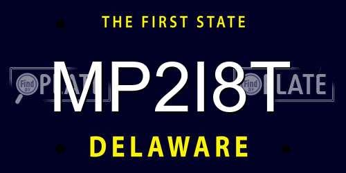 MP2I8T Delaware License Plate