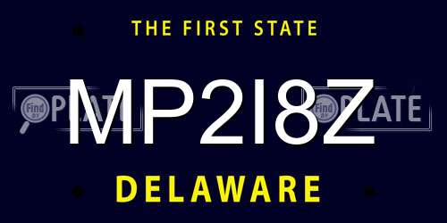 MP2I8Z Delaware License Plate