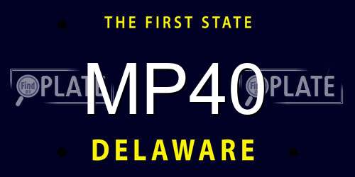 MP40 Delaware License Plate