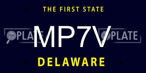 MP7V Delaware License Plate