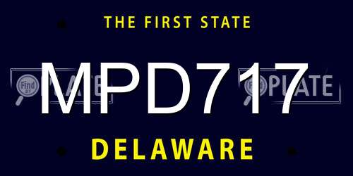 MPD717 Delaware License Plate