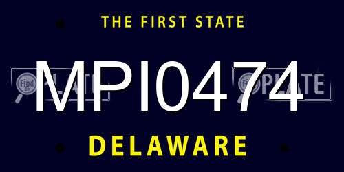 MPI0474 Delaware License Plate