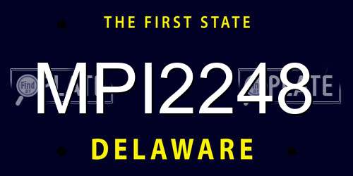 MPI2248 Delaware License Plate