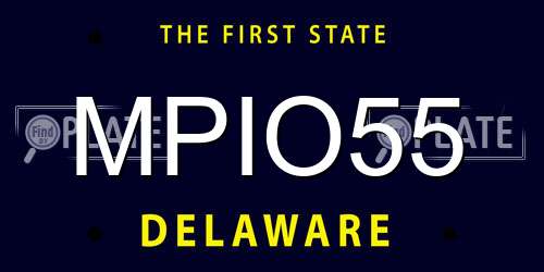 MPIO55 Delaware License Plate