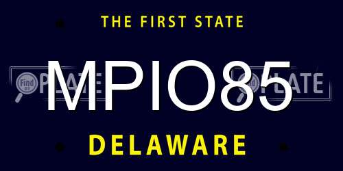 MPIO85 Delaware License Plate