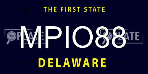 MPIO88 Delaware License Plate