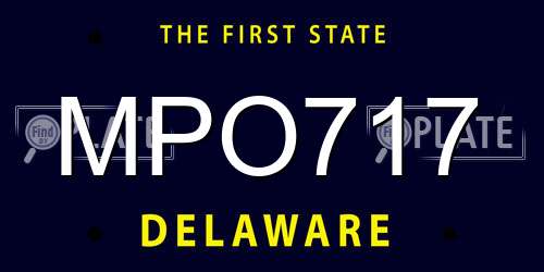 MPO717 Delaware License Plate