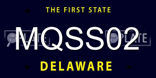 MQSS02 Delaware License Plate