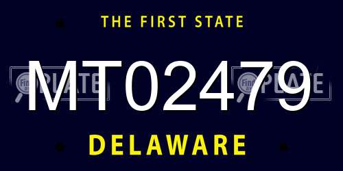 MT02479 Delaware License Plate