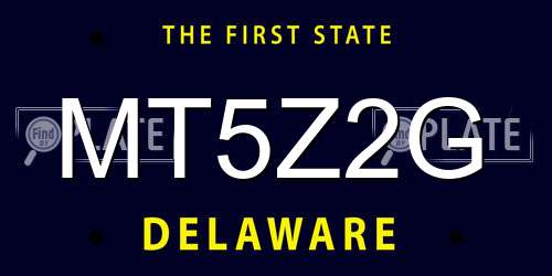 MT5Z2G Delaware License Plate