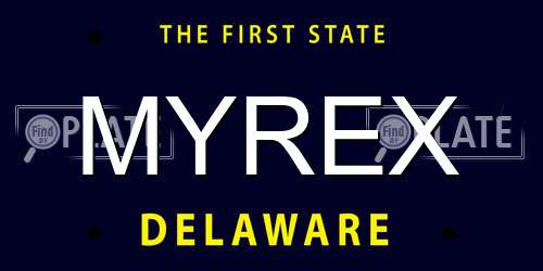 MYREX Delaware License Plate