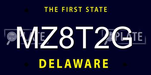 MZ8T2G Delaware License Plate