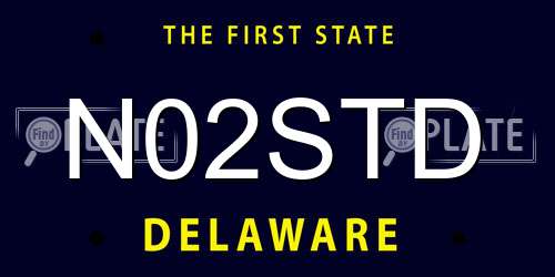 N02STD Delaware License Plate