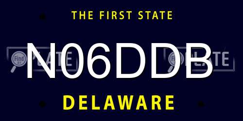 N06DDB Delaware License Plate