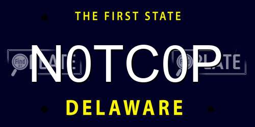 N0TC0P Delaware License Plate