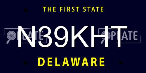 N39KHT Delaware License Plate