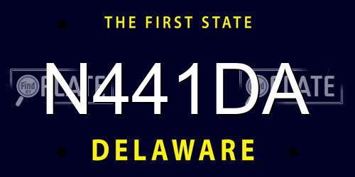 N441DA Delaware License Plate